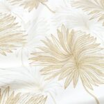 Tissu toile de coton bachette Badjo - Naturel, fond blanc