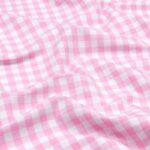 Tissu coton vichy Bardot grands carreaux - Rose