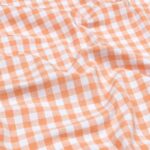 Tissu coton vichy Bardot grands carreaux - Orange mandarine