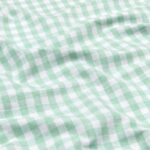 Tissu coton vichy Bardot grands carreaux - Vert menthe