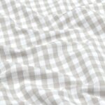 Tissu coton vichy Bardot grands carreaux - Naturel