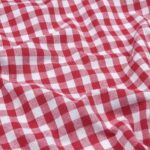 Tissu coton vichy Bardot grands carreaux - Rouge