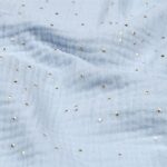 Tissu double gaze 100% coton brillegaze - Bleu clair