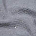 Tissu double gaze 100% coton brillegaze - Gris