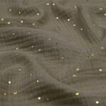 Tissu double gaze 100% coton brillegaze - Kaki