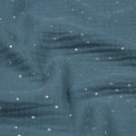 Tissu double gaze 100% coton brillegaze - Pétrole