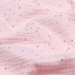 Tissu double gaze 100% coton brillegaze - Rose clair