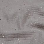 Tissu double gaze 100% coton brillegaze - Taupe