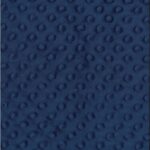 Tissu minky doudou à pois - bleu marine