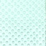 Tissu minky doudou à pois - Vert d'eau