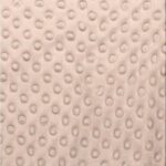 Tissu minky doudou à pois - Rose poudré