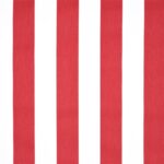 Tissu toile de coton bachette rayures - Rouge