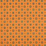 Tissu coton imprimé Provençal - Orange mandarine