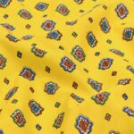Tissu coton imprimé Provençal - Jaune