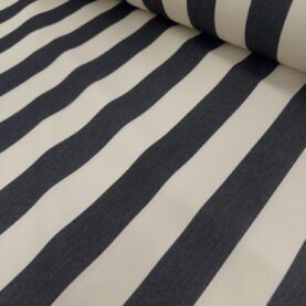 Tissu d'exterieur à rayures grande largeur 320cm Escale - Beige clair, noir
