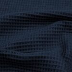 Tissu coton nid d'abeille - Bleu Navy