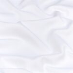 Tissu gabardine de coton uni - Blanc