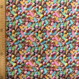 Tissu coton 3D imprimé Glaces - Multicolore
