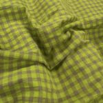 Tissu Seersucker Vichy coton - Fluo, naturel