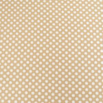 Tissu Crêpe à Pois Blanc - Fond Beige