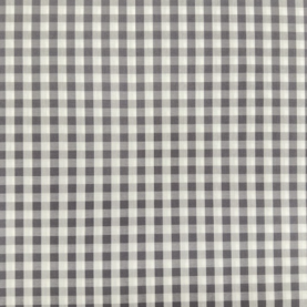 Popeline coton vichy carreaux - Gris clair