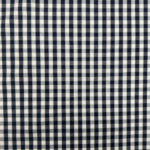 Popeline coton vichy carreaux - Bleu marine