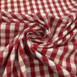 Popeline coton vichy carreaux - Rouge