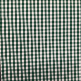 Popeline coton vichy carreaux - Vert sapin