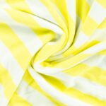 Tissu éponge Pico Terry microfibre rayure - Jaune