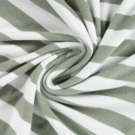 Tissu éponge Pico Terry microfibre rayure - Kaki