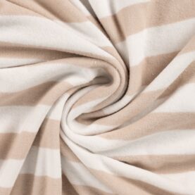 Tissu éponge Pico Terry microfibre rayure - Sable