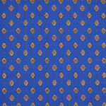 Coupon de tissu provençal 1,00 m x 1,60 m - Fond Bleu N°5