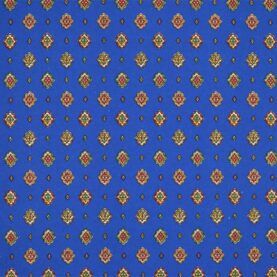 Coupon de tissu provençal 1,00 m x 1,60 m - Fond Bleu N°5