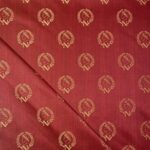 Coupon de tissu Jacquard empire Couronne N°1 Rouge 1 m x 1,40 m -  N°49