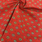 Coupon de tissu provençal 0,85 m x 1,60 m - Fond rouge N°1