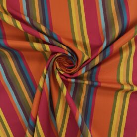 Coupon de tissu Escale Multicolore Orange 1,30 m x 3,20 m -  N°10