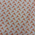 Tissu coton imprimé Homards- Orange, Fond Rose