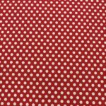 Tissu coton imprimé Gros Pois - Blanc, Fond Rouge