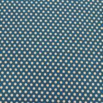Tissu coton imprimé Gros Pois - Blanc, Fond Bleu