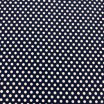 Tissu coton imprimé Gros Pois - Blanc, Fond Bleu Marine