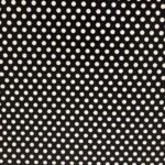 Tissu coton imprimé Gros Pois - Blanc, Fond Noir