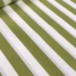 Coupon de tissu Escale a rayures Vert Blanc 1,00 m x 1,60 m -  N°19