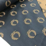 Coupon de tissu Jacquard empire Couronne Bleu 1,40 m x 1,40 m -  N°34