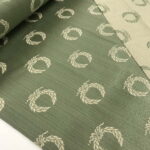 Coupon de tissu Jacquard empire Couronne Vert 1,30 m x 1,40 m -  N°41