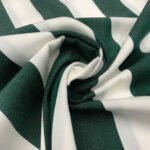Coupon de tissu Escale a rayures Vert sapin, Blanc 0,75 m x 3,20 m -  N°15