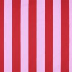 Tissu Coton Cretonne bicolor rayure - Rouge,Rose