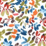 Tissu Coton Cretonne Canopee- Multicolore fond Blanc