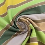 Coupon de tissu Escale a rayures Multicolore Vert 0,60 m x 1,60 m -  N°87