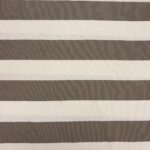Coupon de tissu Escale a rayures Taupe Blanc 1,20 m x 3,20 m -  N°124