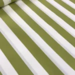 Coupon de tissu Escale a rayures Vert clair Blanc 1,20 m x 3,20 m -  N°133
